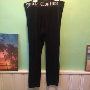 Juicy Couture Black Velour Pants